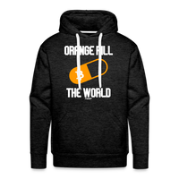 Load image into Gallery viewer, Orange Pill The World Bitcoin Hoodie Sweatshirt - charcoal grey
