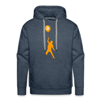 Load image into Gallery viewer, Bitcoin Balloon Boy Hoodie Sweatshirt - heather denim
