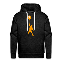 Load image into Gallery viewer, Bitcoin Balloon Boy Hoodie Sweatshirt - charcoal grey
