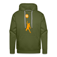 Load image into Gallery viewer, Bitcoin Balloon Boy Hoodie Sweatshirt - olive green
