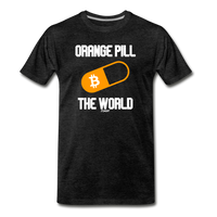 Load image into Gallery viewer, Orange Pill The World Bitcoin T-Shirt - charcoal grey
