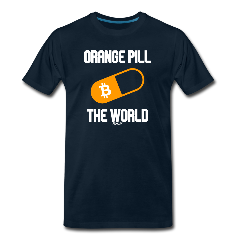 Orange Pill The World Bitcoin T-Shirt | fomo21