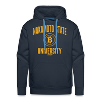 Load image into Gallery viewer, Nakamoto State University (Yellow) Bitcoin Hoodie Sweatshirt - navy
