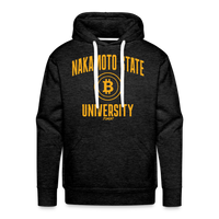 Load image into Gallery viewer, Nakamoto State University (Yellow) Bitcoin Hoodie Sweatshirt - charcoal grey
