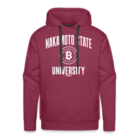 Load image into Gallery viewer, Nakamoto State University (White) Bitcoin Hoodie Sweatshirt - burgundy
