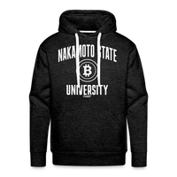 Load image into Gallery viewer, Nakamoto State University (White) Bitcoin Hoodie Sweatshirt - charcoal grey

