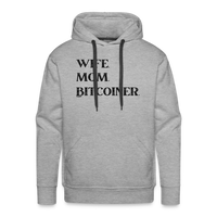 Load image into Gallery viewer, Wife Mom Bitcoiner Bitcoin Hoodie Sweatshirt - heather grey
