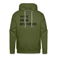 Load image into Gallery viewer, Wife Mom Bitcoiner Bitcoin Hoodie Sweatshirt - olive green
