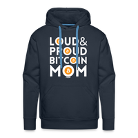 Load image into Gallery viewer, Loud &amp; Proud Bitcoin Mom Hoodie Sweatshirt - navy
