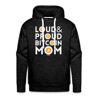 Load image into Gallery viewer, Loud &amp; Proud Bitcoin Mom Hoodie Sweatshirt - charcoal grey
