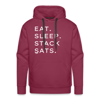 Load image into Gallery viewer, Eat Sleep Stack Sats Bitcoin Hoodie Sweatshirt - burgundy
