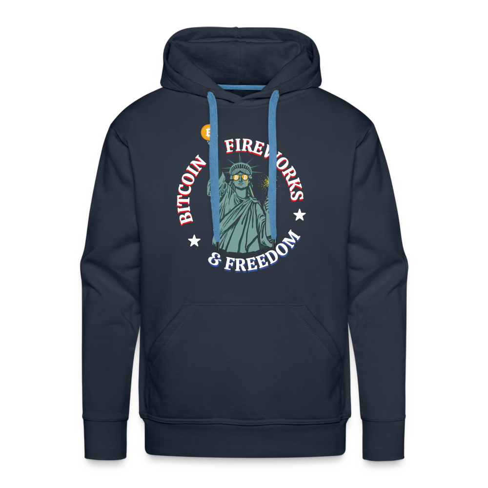 Bitcoin Fireworks And Freedom Hoodie - navy