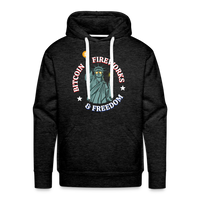 Load image into Gallery viewer, Bitcoin Fireworks And Freedom Hoodie - charcoal grey
