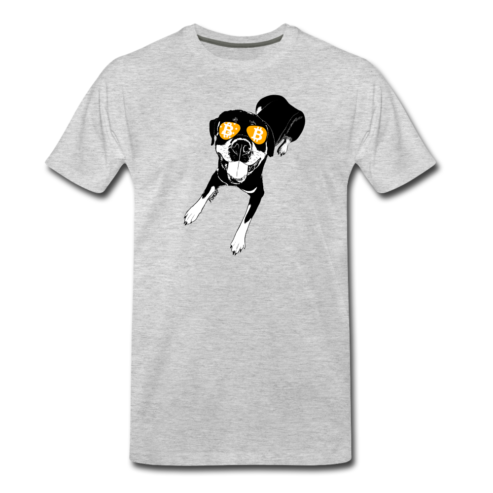 Bitcoin Is For The Rottweilers T-Shirt - heather gray