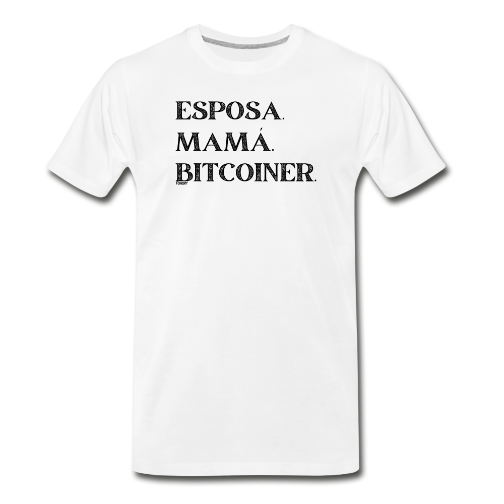 Esposa Mamá Bitcoiner Bitcoin Español T-Shirt - white