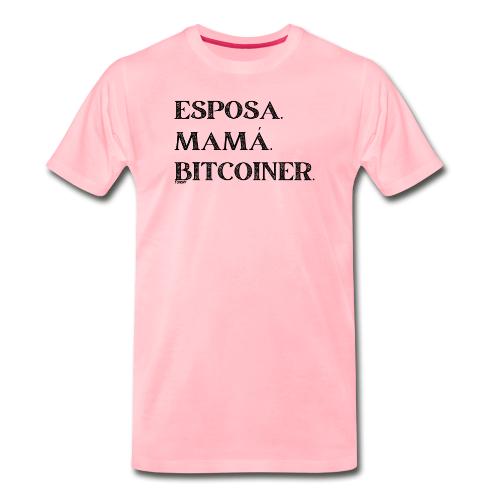 Esposa Mamá Bitcoiner Bitcoin Español T-Shirt - pink