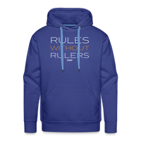 Load image into Gallery viewer, Rules Without Rulers Bitcoin Hoodie Sweatshirt - royal blue
