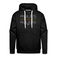Load image into Gallery viewer, Rules Without Rulers Bitcoin Hoodie Sweatshirt - charcoal grey
