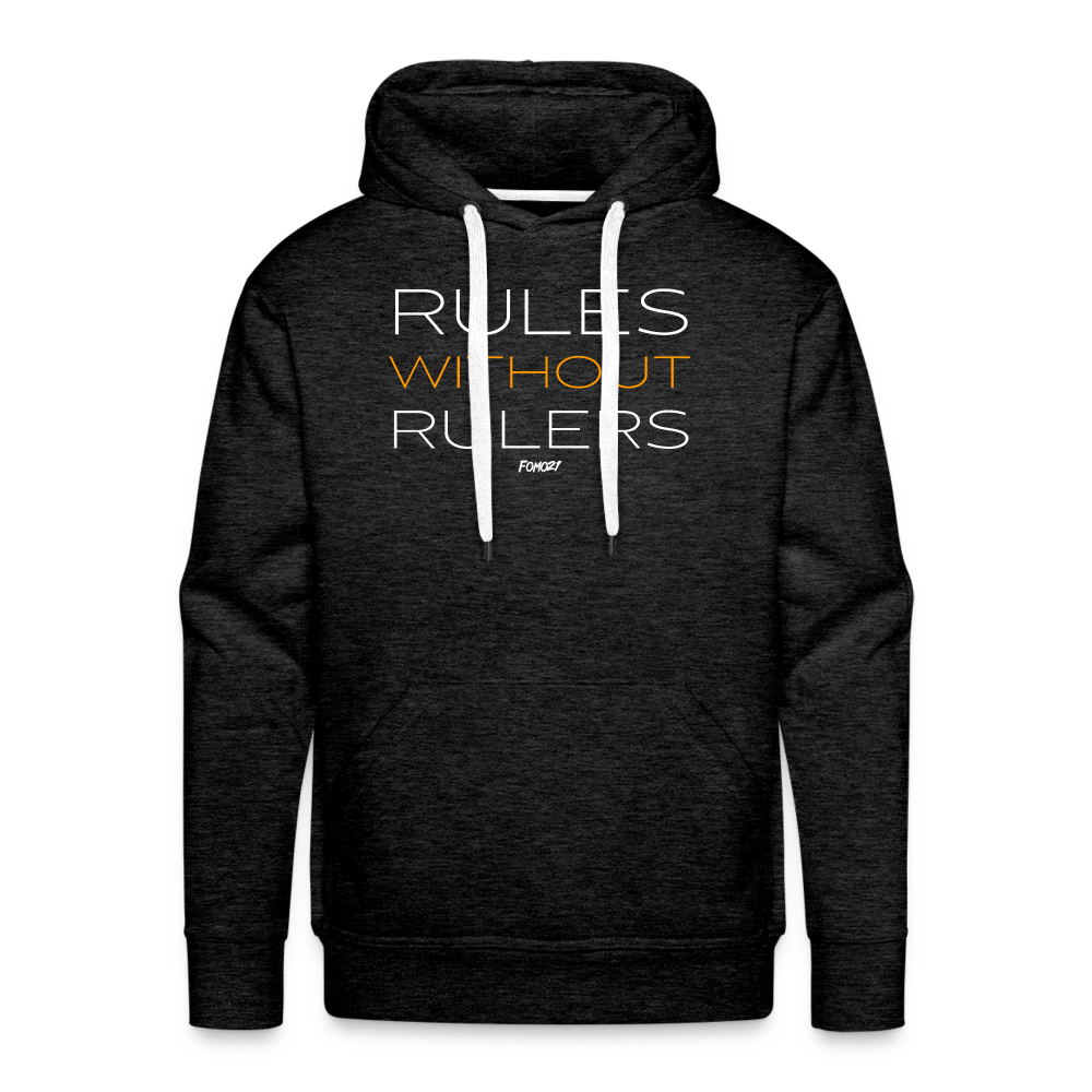Rules Without Rulers Bitcoin Hoodie Sweatshirt - charcoal grey
