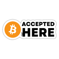 Load image into Gallery viewer, Accepted Here Bitcoin Sticker - white matte
