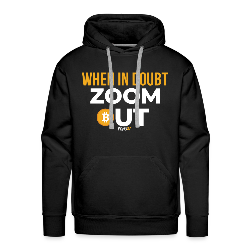 When In Doubt Zoom Out Hoodie Sweatshirt - black