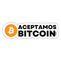 Load image into Gallery viewer, Aceptamos Bitcoin Español Sticker - white matte
