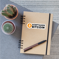 Load image into Gallery viewer, Aceptamos Bitcoin Español Sticker - white matte
