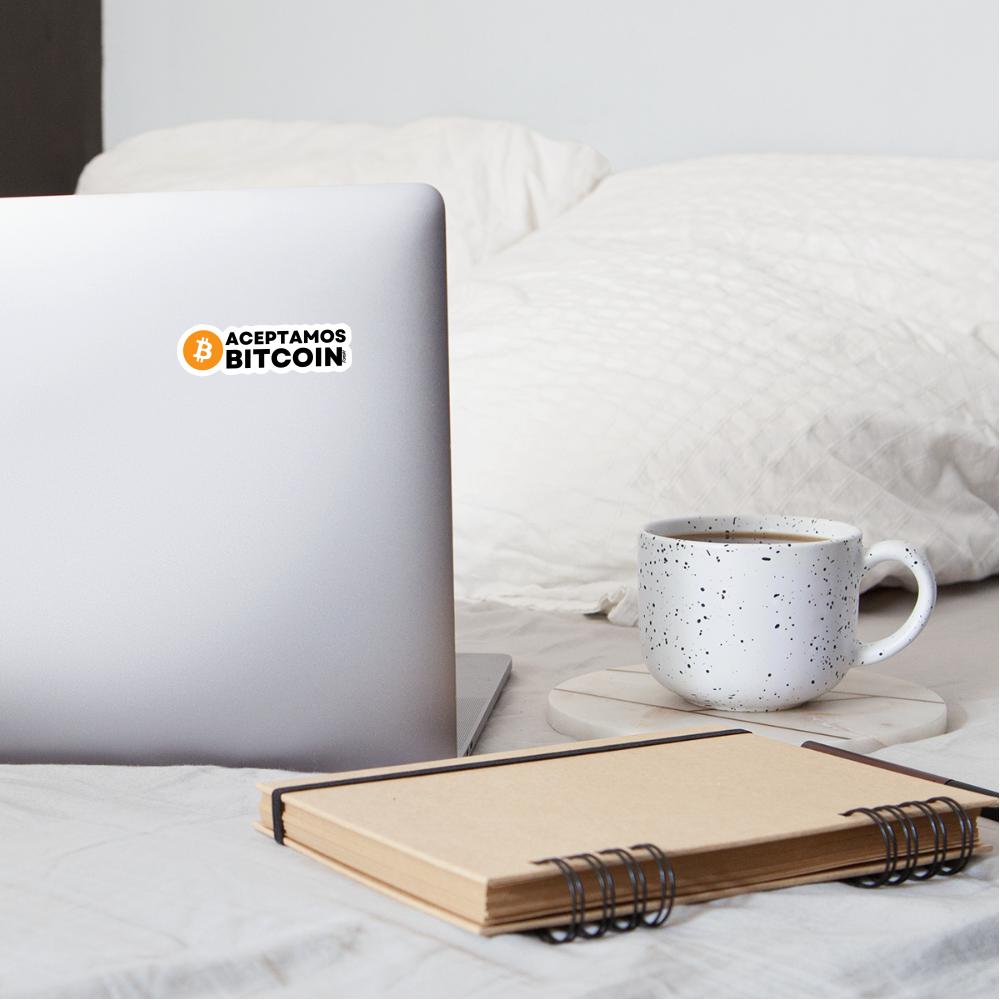 Aceptamos Bitcoin Español Sticker - white matte