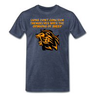 Load image into Gallery viewer, Lions Don&#39;t Concern Themselves With The Opinions of Sheep Bitcoin T-Shirt - heather blue
