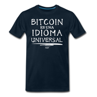 Load image into Gallery viewer, Bitcoin Es Una Idioma Universal Español T-Shirt - deep navy
