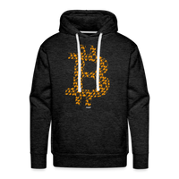 Load image into Gallery viewer, B (Orange Pills) Bitcoin Hoodie Sweatshirt - charcoal grey
