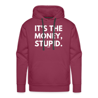 Load image into Gallery viewer, It&#39;s The Money Stupid Bitcoin Hoodie Sweatshirt - burgundy
