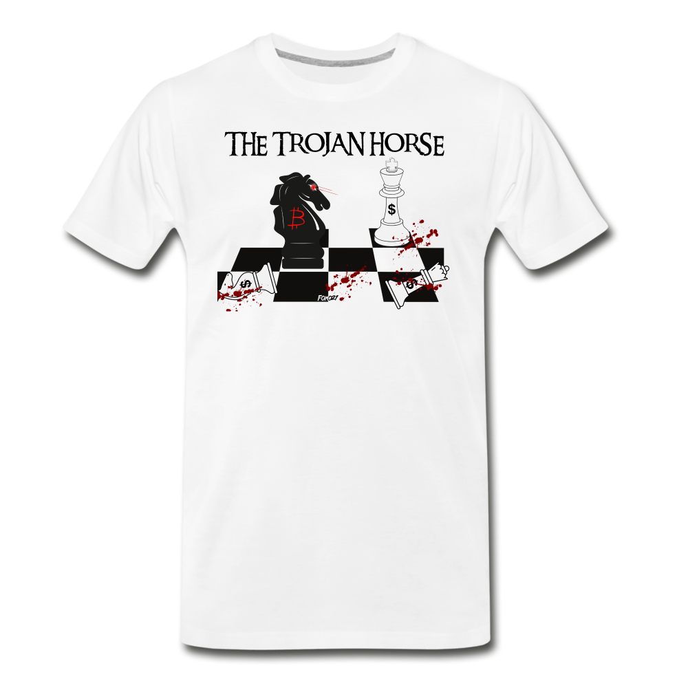 The Trojan Horse Bitcoin T-Shirt - white