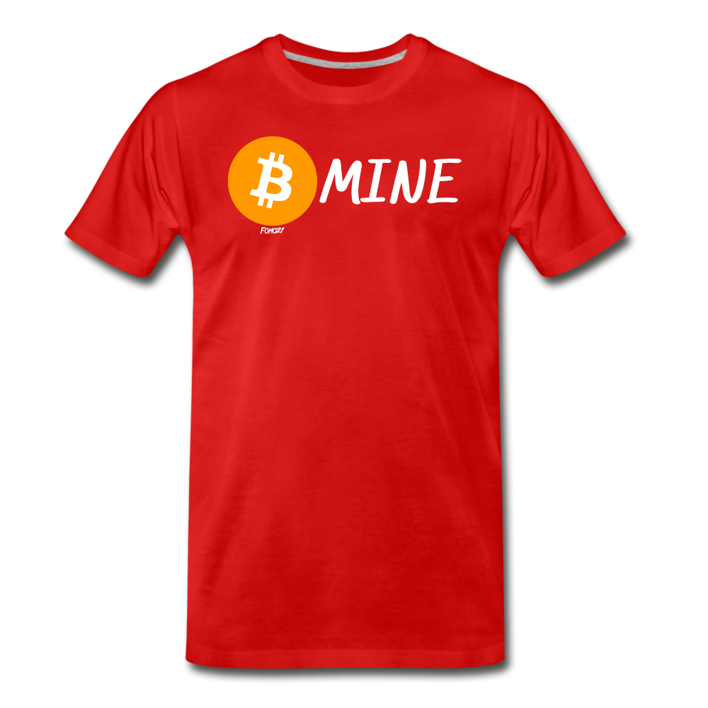 B Mine Bitcoin T-Shirt - red