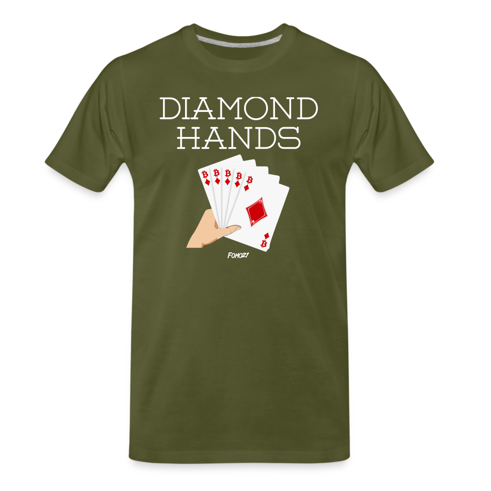 Diamond (Poker) Hands T-Shirt - olive green