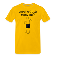 Load image into Gallery viewer, What Would Cory Do? Bitcoin T-Shirt - sun yellow
