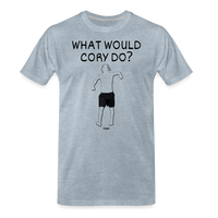 Load image into Gallery viewer, What Would Cory Do? Bitcoin T-Shirt - heather ice blue

