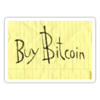 Load image into Gallery viewer, Buy Bitcoin Sign Sticker - white matte

