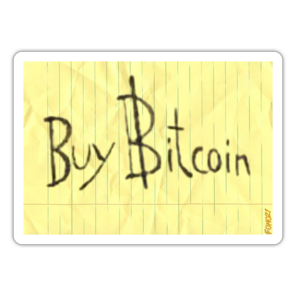 Buy Bitcoin Sign Sticker - white matte