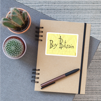 Load image into Gallery viewer, Buy Bitcoin Sign Sticker - white matte
