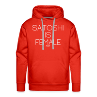 Load image into Gallery viewer, Satoshi Is Female Bitcoin Hoodie Sweatshirt - red
