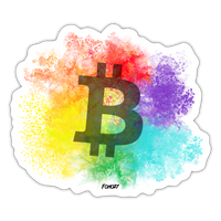 Load image into Gallery viewer, Bitcoin B Paints Sticker - white matte
