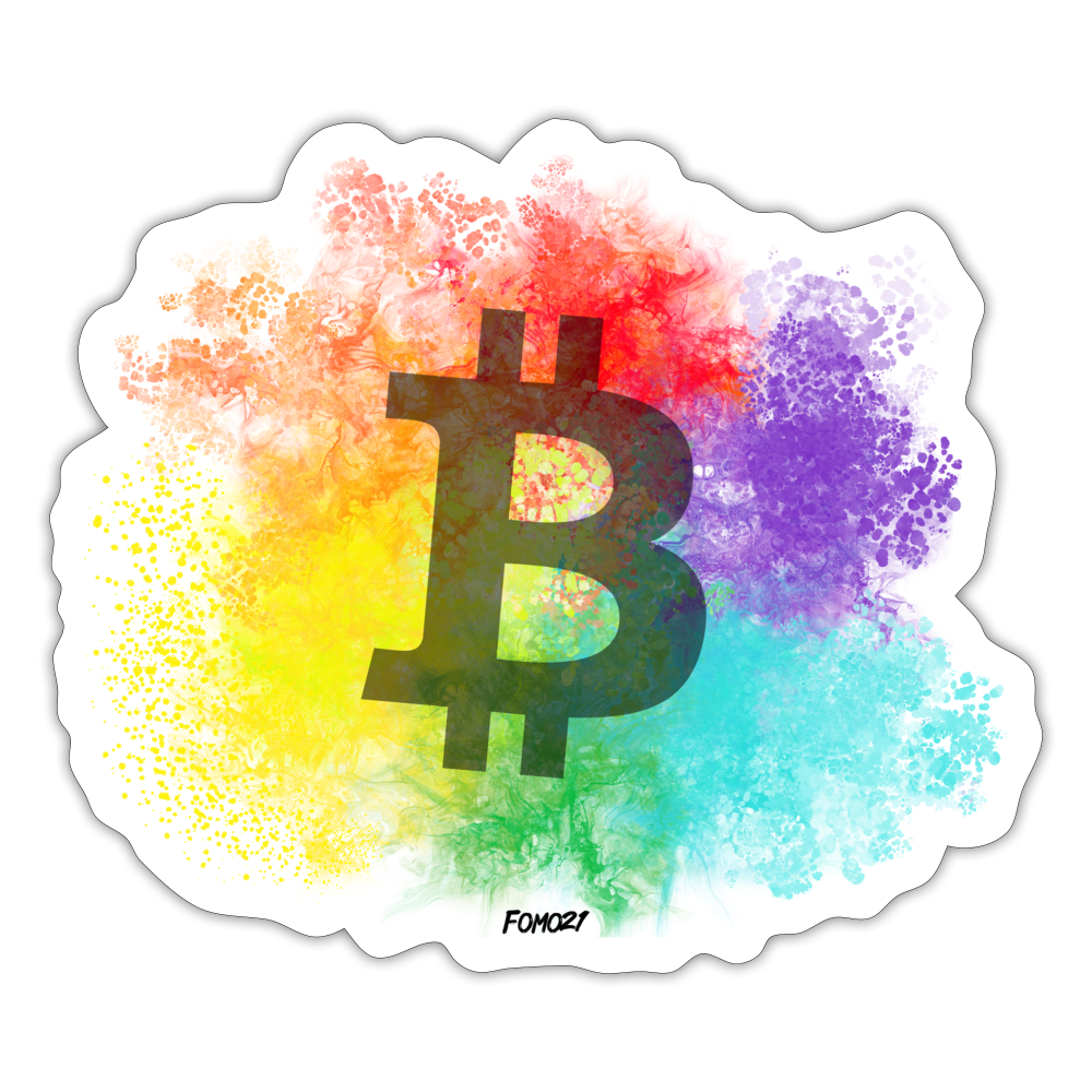 Bitcoin B Paints Sticker - white matte