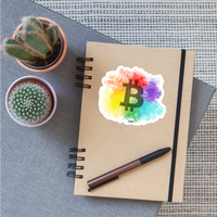 Load image into Gallery viewer, Bitcoin B Paints Sticker - white matte
