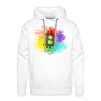 Load image into Gallery viewer, Bitcoin B Paints Hoodie Sweatshirt - white
