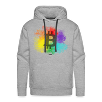 Load image into Gallery viewer, Bitcoin B Paints Hoodie Sweatshirt - heather grey
