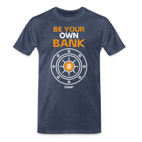 Load image into Gallery viewer, Be Your Own Bank Bitcoin T-Shirt - heather blue
