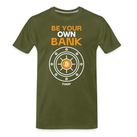 Load image into Gallery viewer, Be Your Own Bank Bitcoin T-Shirt - olive green
