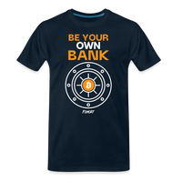 Load image into Gallery viewer, Be Your Own Bank Bitcoin T-Shirt - deep navy
