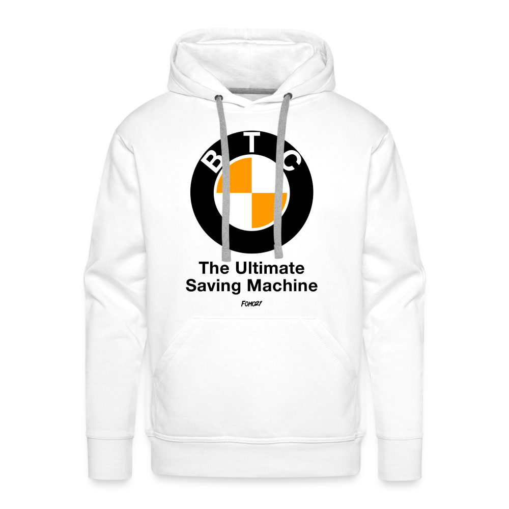 BTC The Ultimate Saving Machine Bitcoin Hoodie Sweatshirt - white